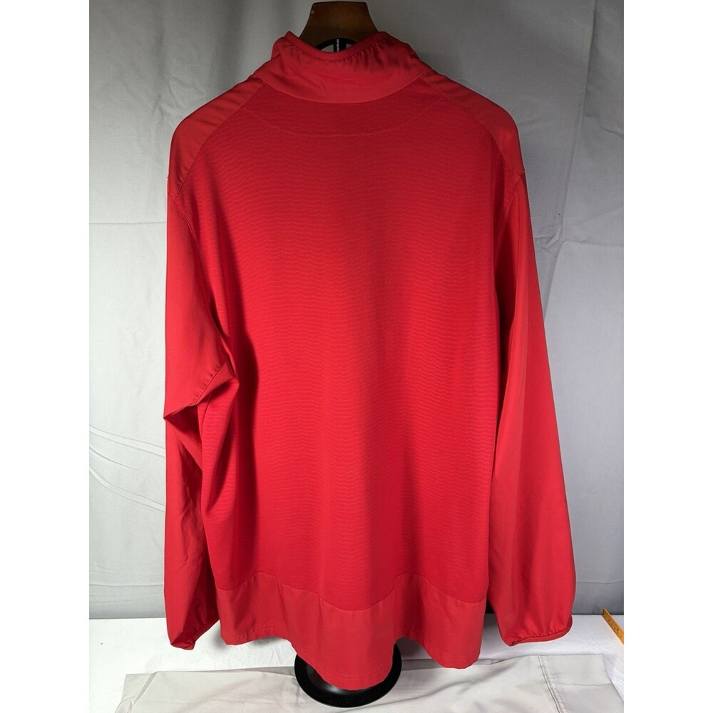 Reebok 1/4 Zip, Long Sleeve Pullover Red/Gray 2XL Very Nice - Picture 3 of 9